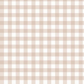 3/8" Gingham: Light Blush Beige Gingham Check, Neutral Buffalo Check, Buffalo Plaid