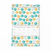 Always Time for Apple Pie - 2025 Calendar Tea Towel - Retro Jade