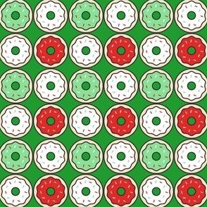 Funny Donuts Happy Holidays Merry Christmas Red and Green Sprinkles