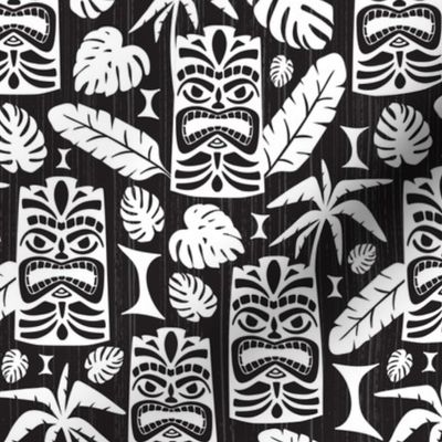 Tiki Time - Mid Century Modern Black White Regular