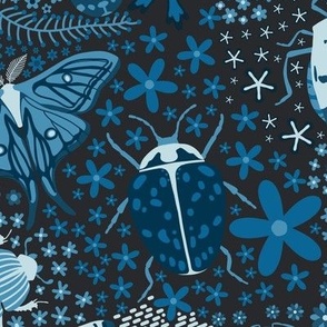 Bugs and Butterflies - blue