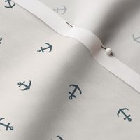 Anchor Toss - Navy on Ivory