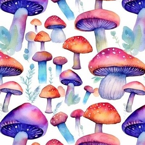 Watercolor Fungi