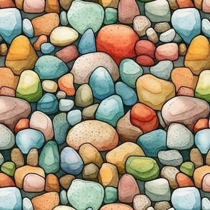 Speckled Watercolor Rocks