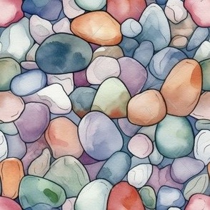 Purple Watercolor Rocks