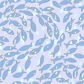 School of Fish - Pastel Blue and Pink