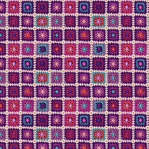 Pink and Purple Cozy Granny Squares