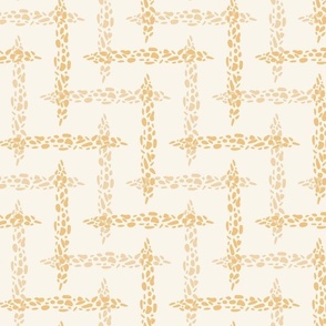 Large//Pebbled Path-A Woven Crosshatch//Buttercap Yellow