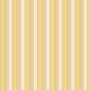 Casual Calico-Stripe-Coordinate Yellow and Beige