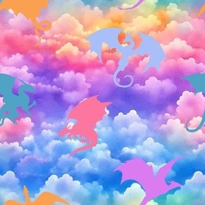 Small Scale rainbow cloud dragons