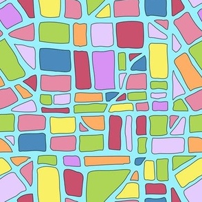 Map Mosaic Pastels Medium