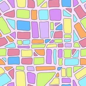 Map Mosaic Pastels 2 Medium