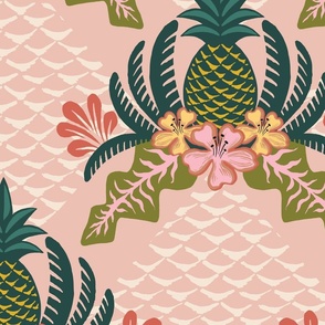 Pineapple Lattice - Pink - Jumbo 