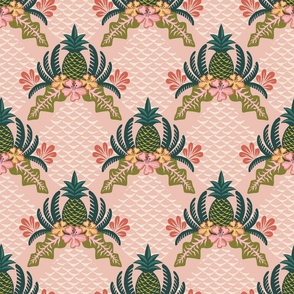Pineapple Lattice - Pink - Medium