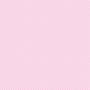 micro polka dots white on pastel pink