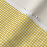 4" Gingham Check Plaid Yellow and White by Audrey Jeanne