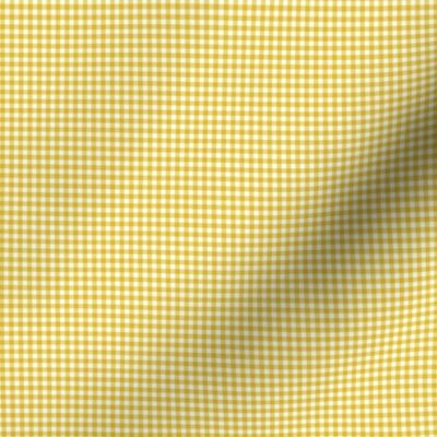 4" Gingham Check Plaid Yellow and White by Audrey Jeanne