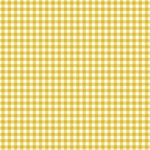 8" Gingham Check Plaid Yellow and White by Audrey Jeanne