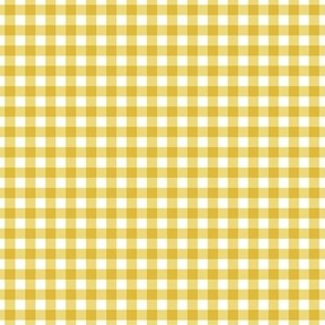 12" Gingham Check Plaid Yellow and White by Audrey Jeanne