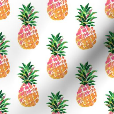 Colorful Tropical Pineapple - Pink, Orange