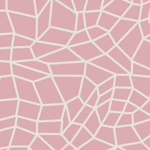 Dusky Pink and cream Geometric Seamless Repeat Pattern