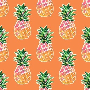 Colorful Tropical Pineapple - Orange