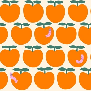 Bookworm Apples - Orange