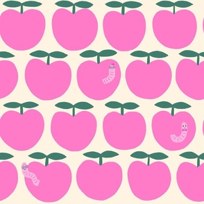 Bookworm Apples - Pink