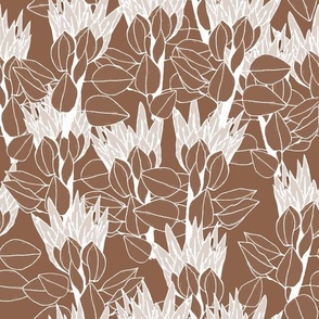 King Protea - Warm Earth Vintage Brown.