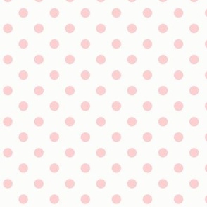 Dotty: Millennial Pink & White Polka Dot, Pink Polka Dotted