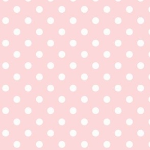 Dark Dotty: Light Millennial Pink Polka Dot, Light Pink Dotted
