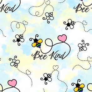 Bee Kind! Over Blue and Yellow