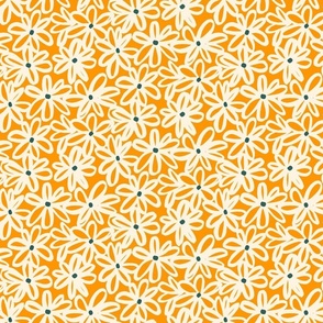 Outline Floral - Orange