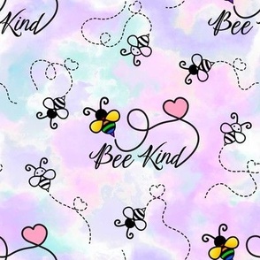 Bee Kind! Over Blue and Lavender