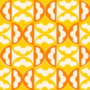 Retro Scallop - Yellow & Orange