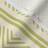 Festive Diamond Stripes / Geometric / Lime Cream / Medium
