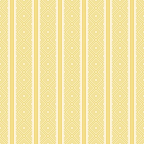 Festive Diamond Stripes / Geometric / Pineapple Cream / Small
