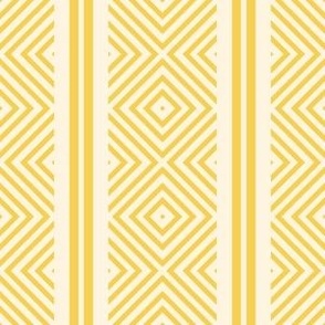 Festive Diamond Stripes / Geometric / Pineapple Cream / Small