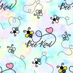 Bee Kind! Over Marbled Pastel