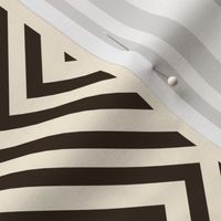 Festive Diamond Stripes / Geometric / Black Cream / Large