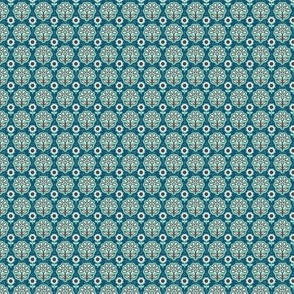 Retro style Cute Flowers [pale teal] small