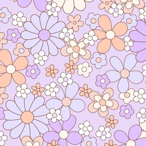 Vintage floral - lilac