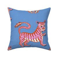 Tibetan tiger/vibrant orange pink blue/jumbo