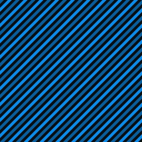 Two blue diagonal stripes with black - smaller  size