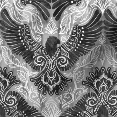 Soar on Wings Like Eagles in Monochrome Black and White Medium