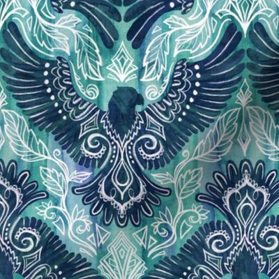 Soar on Wings Like Eagles in Dark Teal Medium