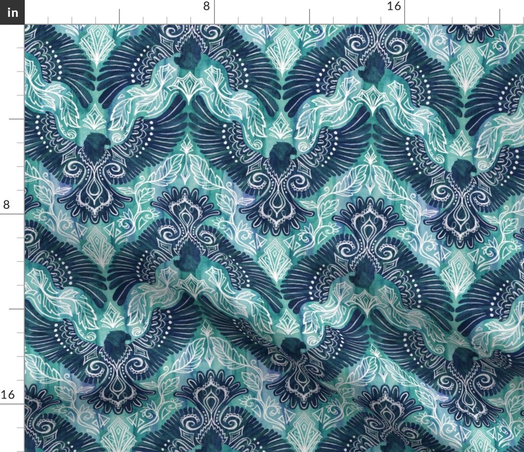 Soar on Wings Like Eagles in Dark Teal Medium