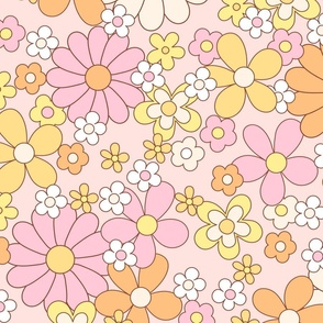 Vintage Flowers - Peach