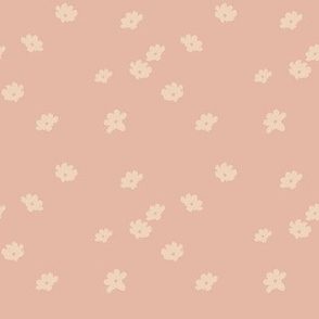 Blossoms - SMALL SCALE - peach and cream