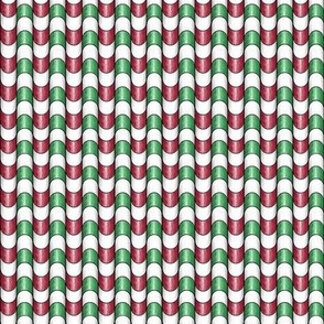 Noel Candy Canes Stripes, Retro, Red Green, medium scale - 0013-A-M